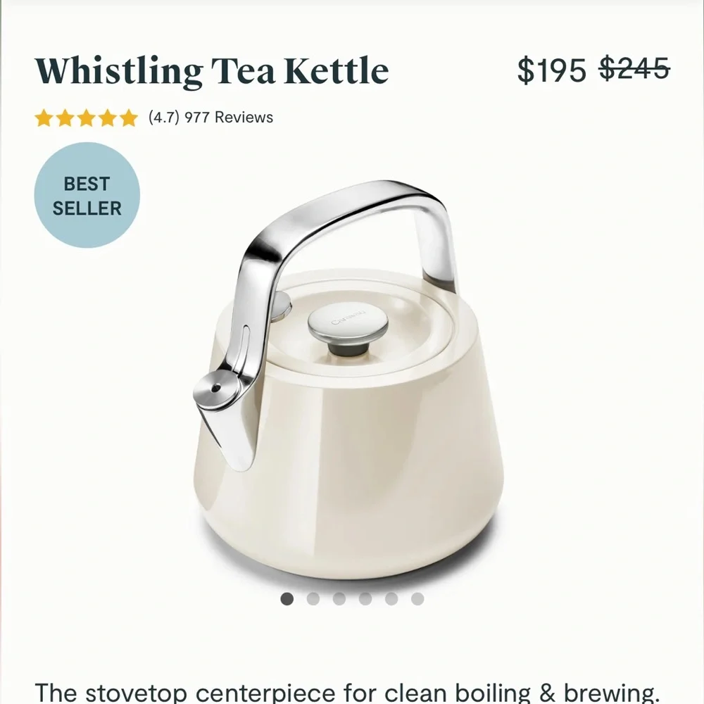 Caraway whistling tea kettle - Picture 2 of 7